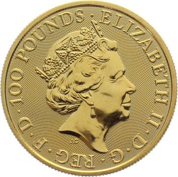 Grossbritannien 100 Pounds 2022 Lion of England - 1 Unze Feingold